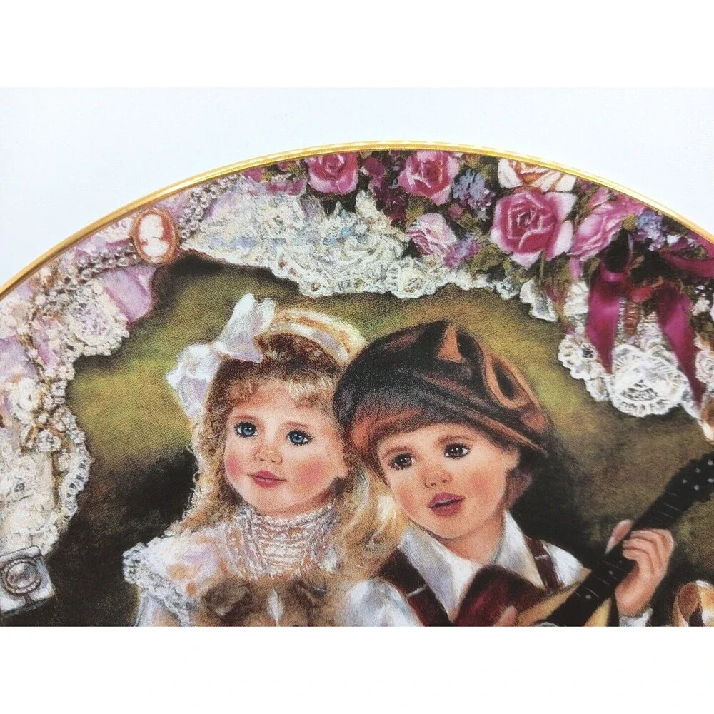 CORINNE LAYTON Collector Plate KEEPSAKES Of The Heart Forever Friends Kids Dog